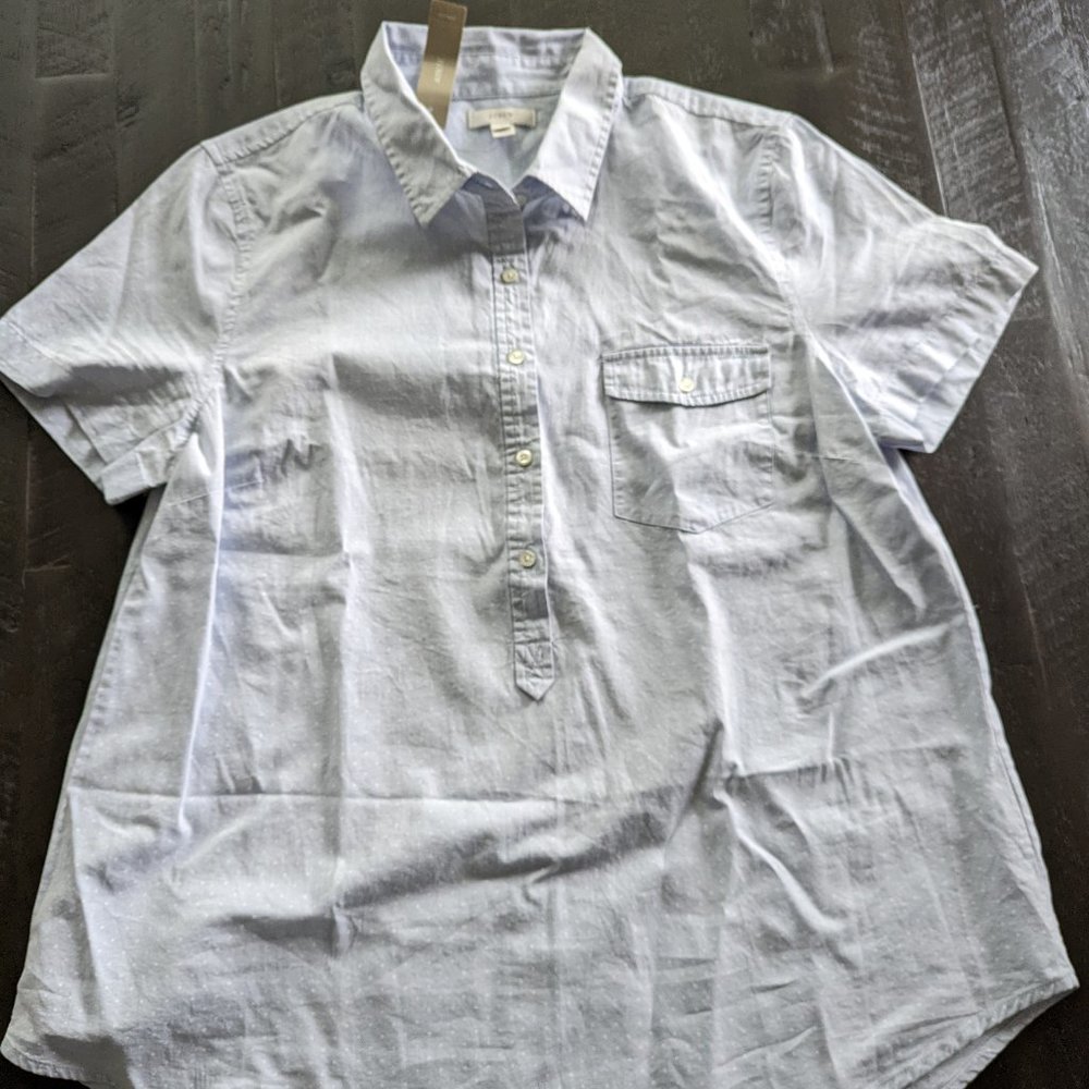 J. Crew Light Blue Short Sleeve Top